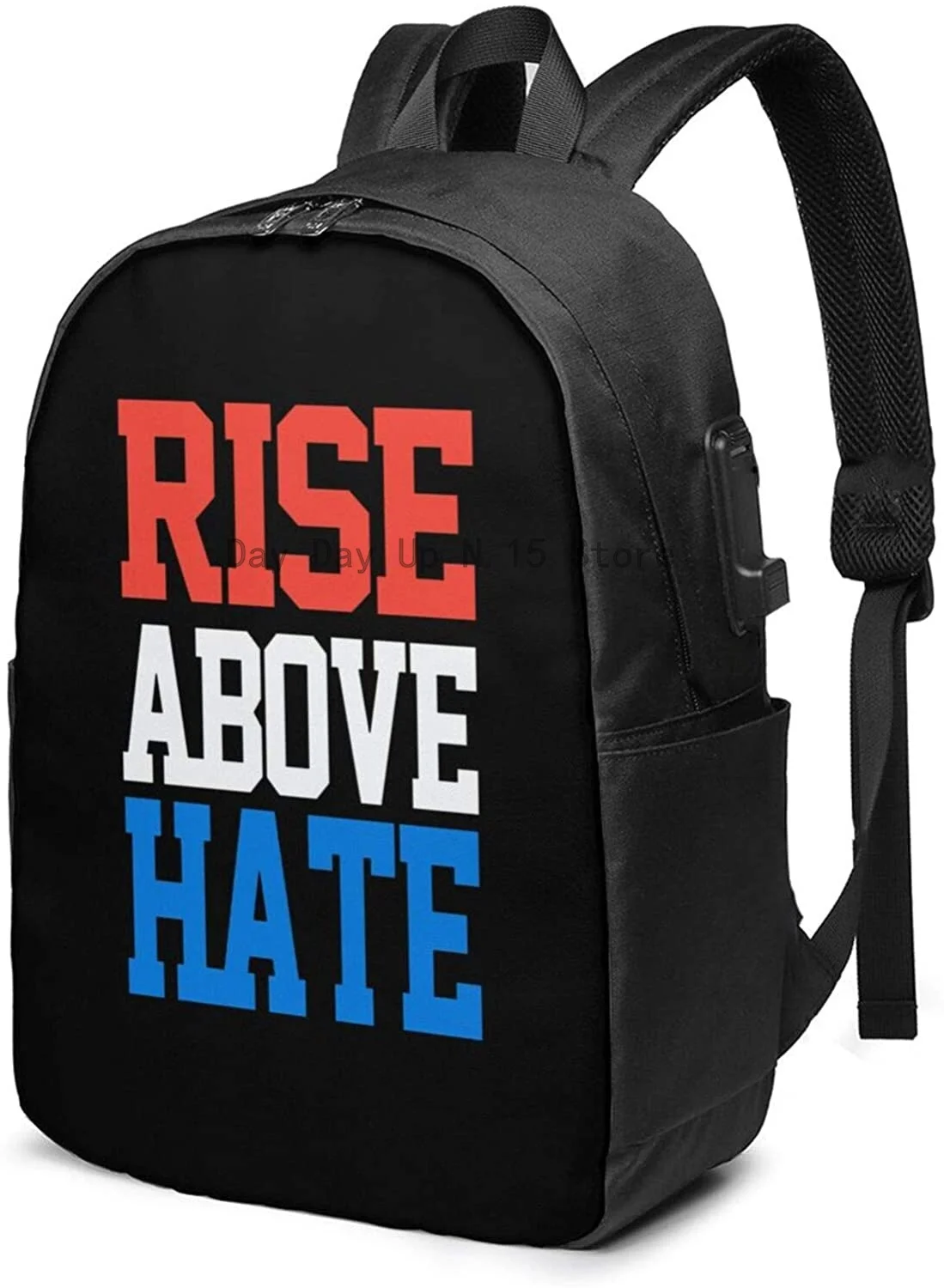 Rise Over Hate деловой ноутбук, школьный рюкзак для книг, дорожный рюкзак с USB-портом для зарядки и разъемом для наушников, подходит для 17 дюймов
Rise Over Hate деловой ноутбук, школьный рюкзак для книг, дорожный рюкзак с USB-портом для зарядки и разъемом для наушников, подходит для 17 дюймов