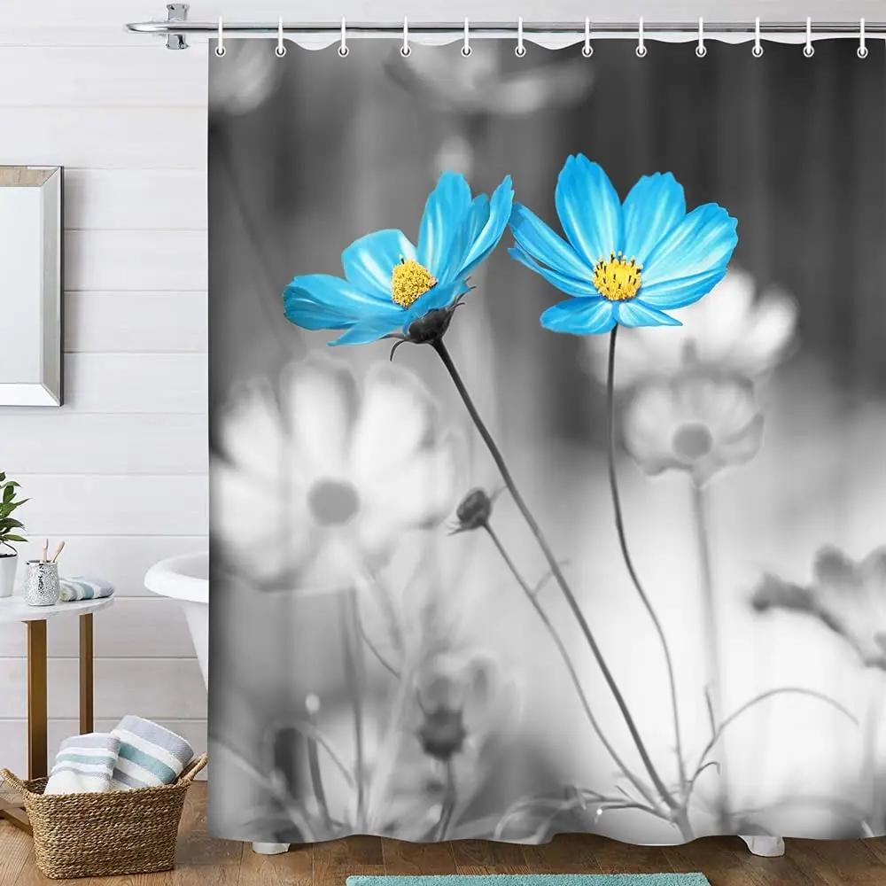 Blue Grey Floral Shower Curtain Rustic Flower Daisy Elegant Wildflower Natrue Plant Bathroom Bath Curtains Waterproof with Hooks
Blue Grey Floral Shower Curtain Rustic Flower Daisy Elegant Wildflower Natrue Plant Bathroom Bath Curtains Waterproof with Hooks