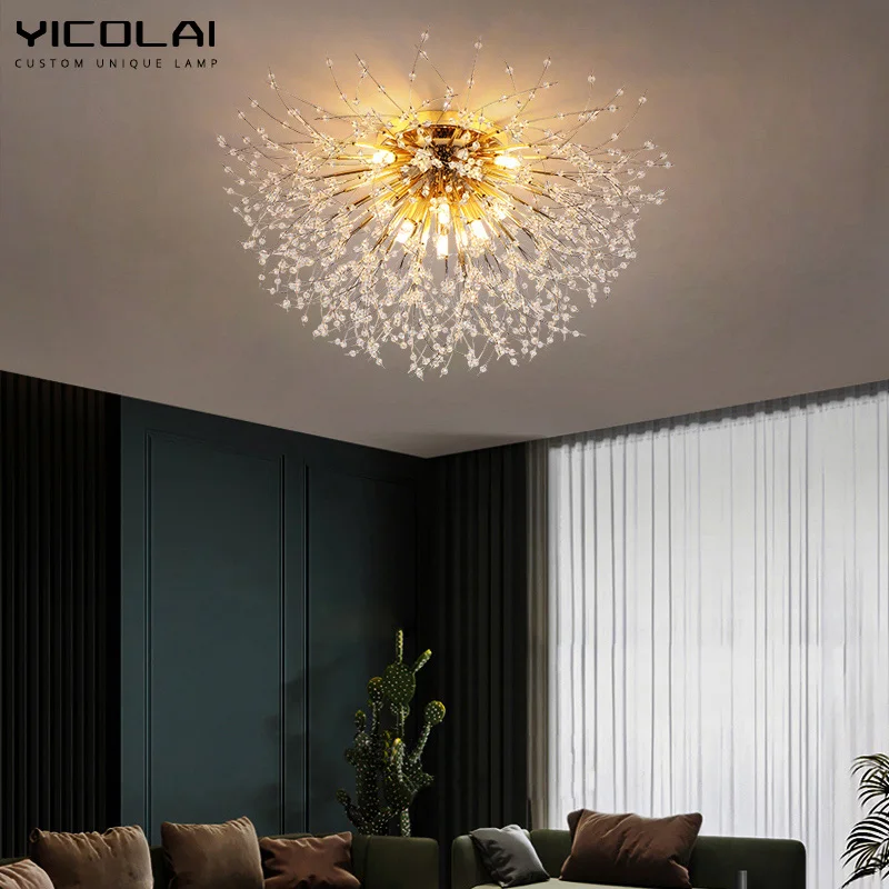 

G9 Crystal Branches Glass LED Pendant Light For Bedroom Living Dinning Study Room Cloakroom Loft Home Bright Lamp Creative Decor