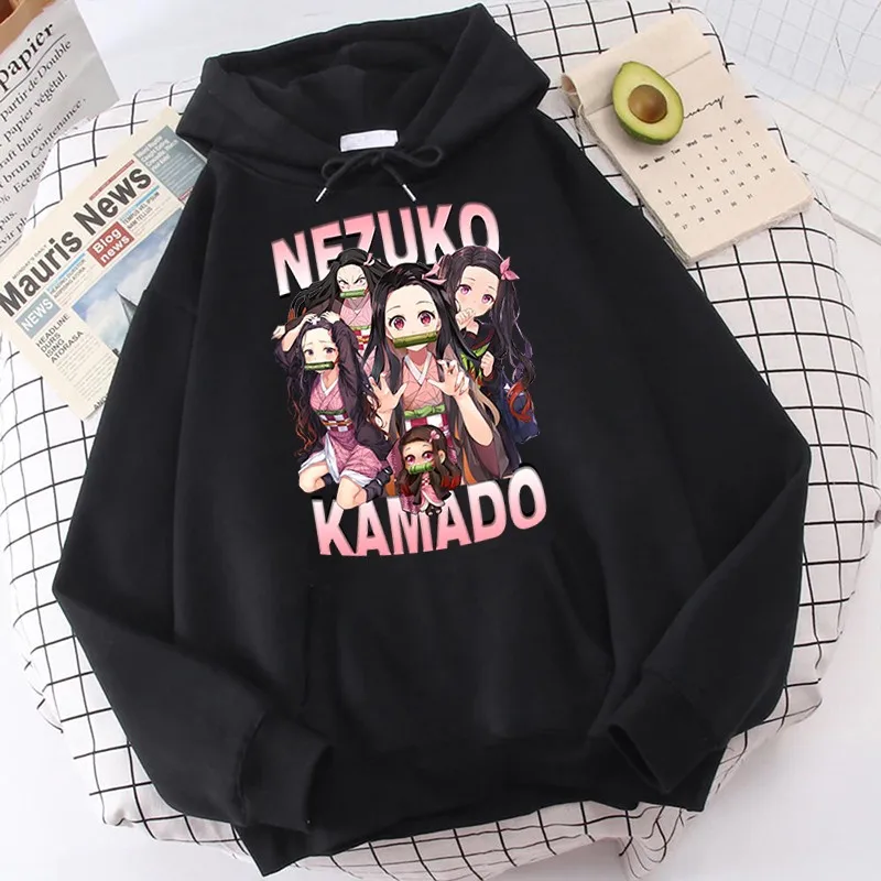 Толстовка с капюшоном в стиле аниме Kamado Nezuko, популярная японская мультяшная толстовка с демоном
Толстовка с капюшоном в стиле аниме Kamado Nezuko, популярная японская мультяшная толстовка с демоном
