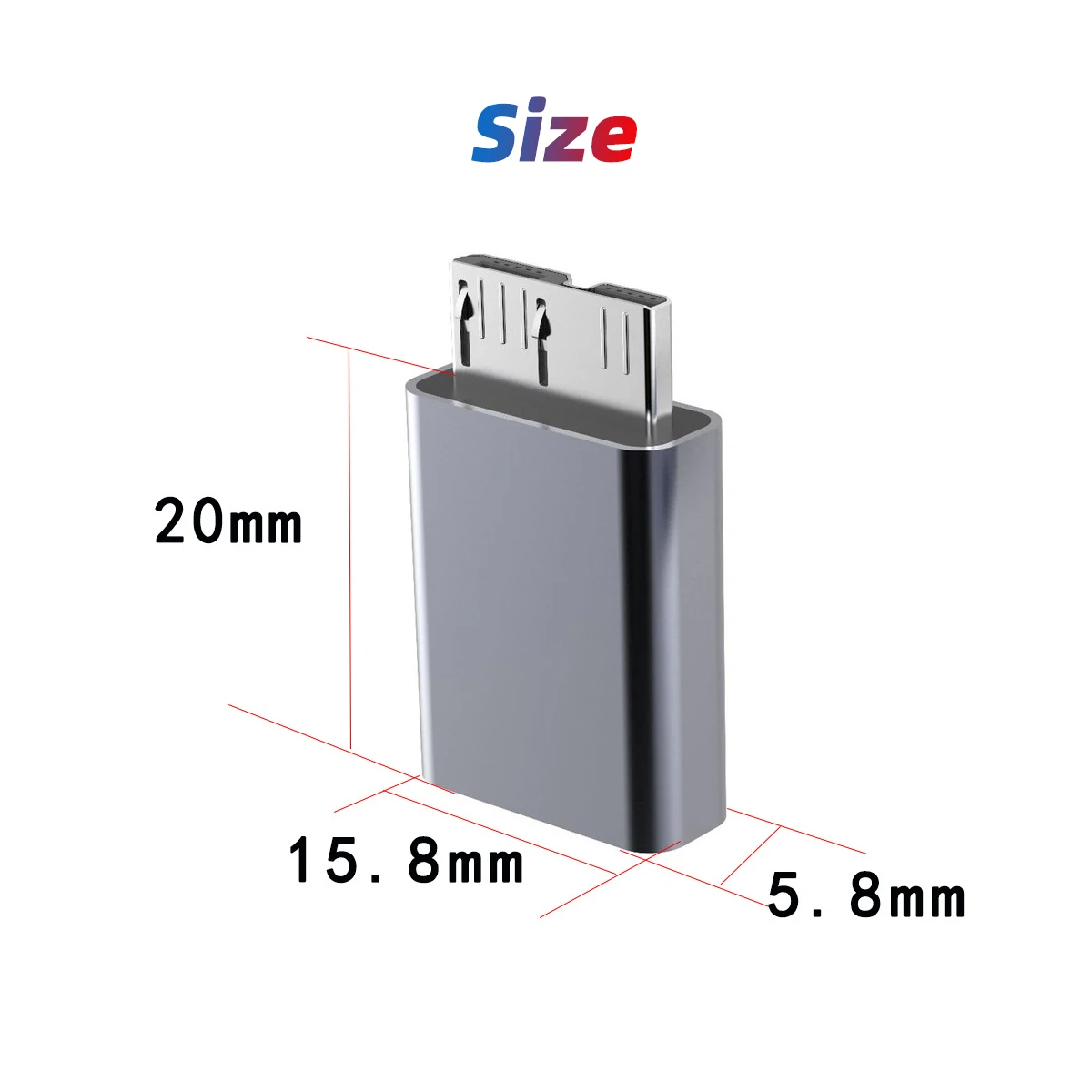 Micro B USB C 3 0 штекер к гнезду типа адаптер Type-C USB3.0 разъем для внешнего жесткого диска