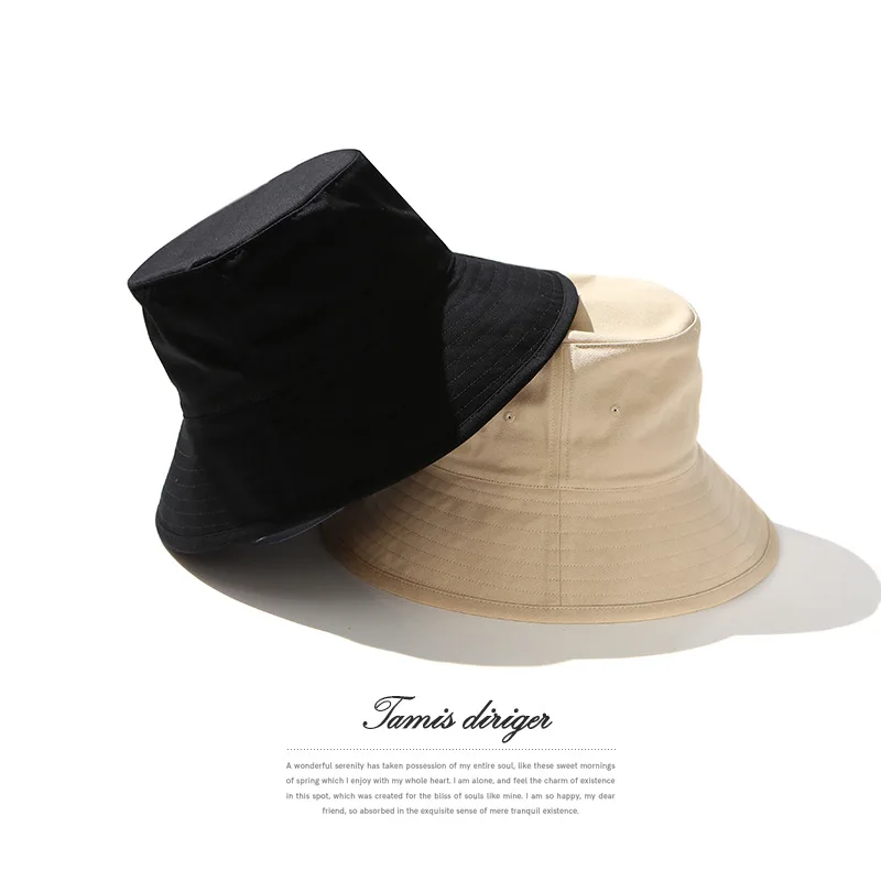 

Big Head Cotton Bucket Hat Women Man Wide Brim Fisherman Cap Unisex Casual 60 63cm Bob Panama Hat Summer Adult Bonnet Hat