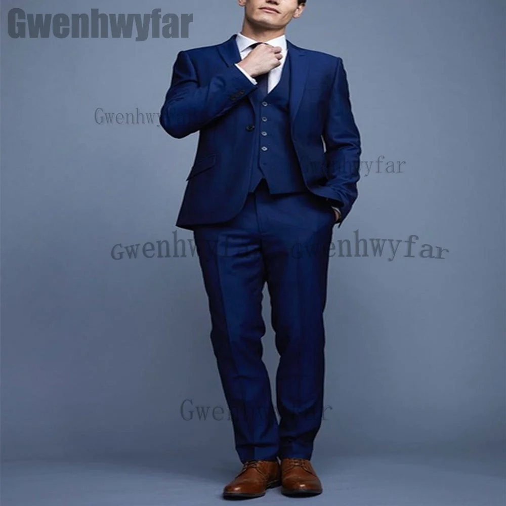 

Костюм Gwenhwyfar мужской из 3 предметов, роскошный пиджак по индивидуальному заказу, элегантный облегающий костюм, Блейзер, жилет и брюки