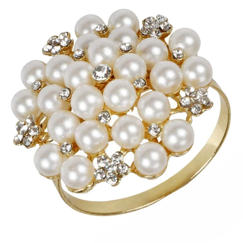 Кольца для салфеток с жемчугом, 36 упаковок 
Кольца для салфеток с жемчугом, 36 упаковок