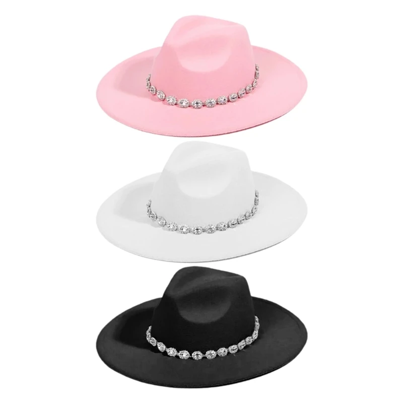 Cowgirl Hat for Adult Western Cowboy Hat Decorative Glitter Rhinestones Strip Fit for Women & Girls for Theme Party
Cowgirl Hat for Adult Western Cowboy Hat Decorative Glitter Rhinestones Strip Fit for Women & Girls for Theme Party