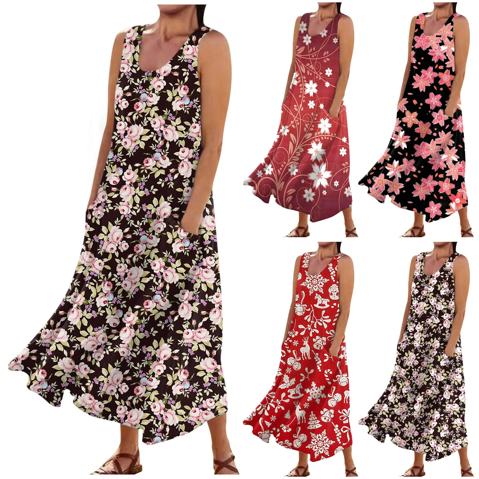 Женское повседневное удобное хлопковое платье без рукавов с цветочным принтом и карманами популярное летнее платье для женщин 2023 модное пл...
Женское повседневное удобное хлопковое платье без рукавов с цветочным принтом и карманами популярное летнее платье для женщин 2023 модное пл...