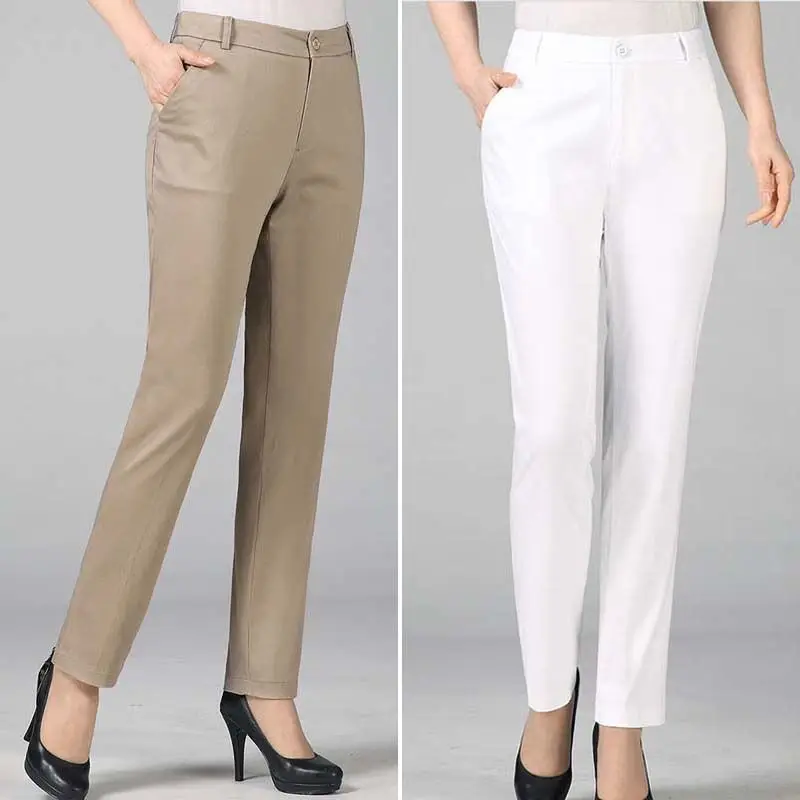 2022 Spring and Autumn Women Cotton Pants Warm Slim Pants Mothers Slim High Waist Stretch Straight Pants Female Trousers X182
2022 Spring and Autumn Women Cotton Pants Warm Slim Pants Mothers Slim High Waist Stretch Straight Pants Female Trousers X182