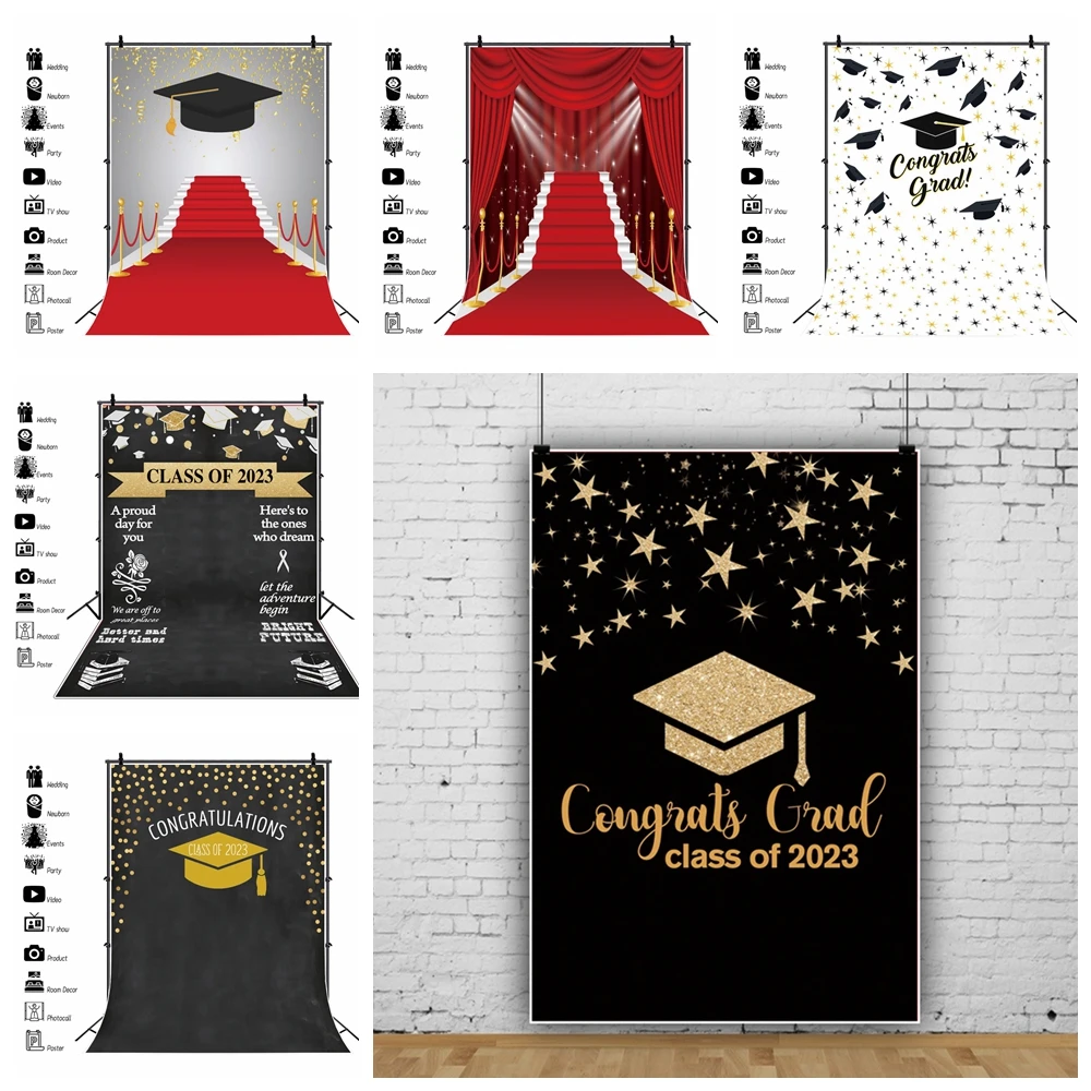 Class of 2023 Graduation Backdrop Black and Gold Glitter Prom Party Decor Photography Background Photobooth For Studio Shoots
Class of 2023 Graduation Backdrop Black and Gold Glitter Prom Party Decor Photography Background Photobooth For Studio Shoots