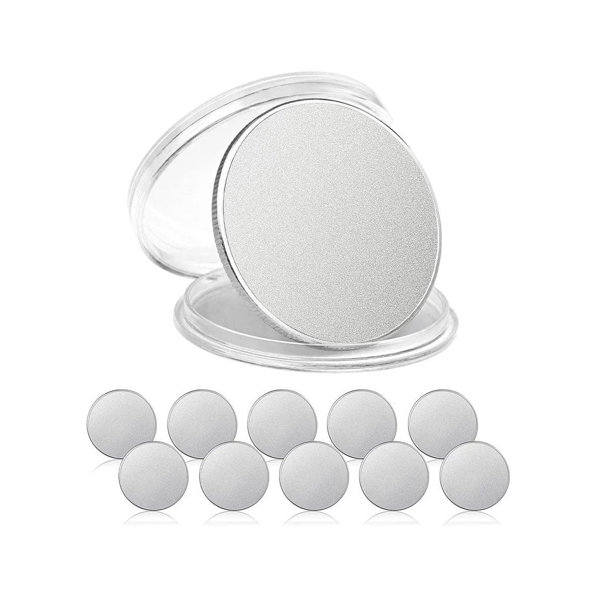 10 Pcs Blank Challenge Coin, Engraving Blanks Coins, 40mm Diameter with Acrylic Protection Box (Zinc Alloy)
10 Pcs Blank Challenge Coin, Engraving Blanks Coins, 40mm Diameter with Acrylic Protection Box (Zinc Alloy)