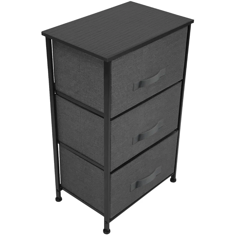 3 Drawers Nightstand Chest Dresser - Metal Frame Fabric Bins Wood Top - Black Night Stand Nightstands for Bedroom Nightstand 
3 Drawers Nightstand Chest Dresser - Metal Frame Fabric Bins Wood Top - Black Night Stand Nightstands for Bedroom Nightstand