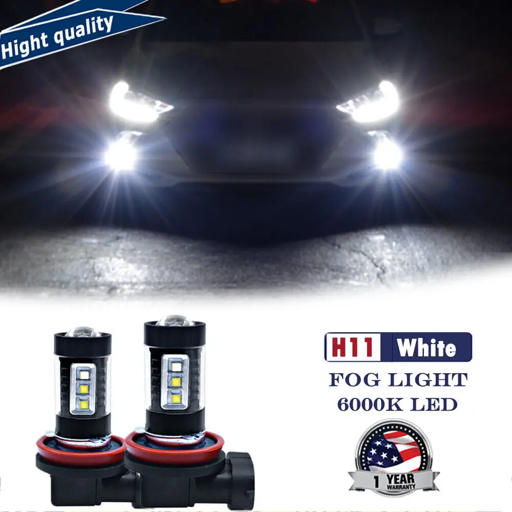 

For Audi A3 A4 A5 A8 Q3 Q5 SQ5 TT New Bright White H11 LED 80W Fog Light Bulbs
