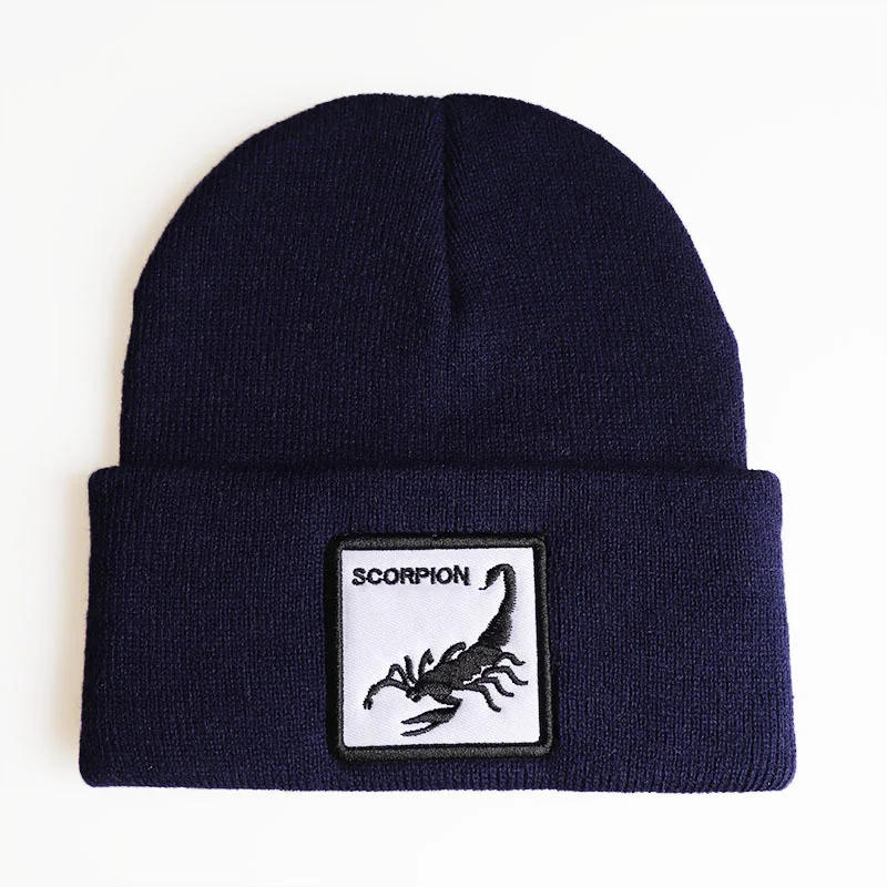 Scorpion Embroidered Knitted Hat Cover Embroidered Head Hat Ski Hat Wool Hat Men And Women น่ารัก สไตล์เกาหลี หมวกถัก 
Scorpion Embroidered Knitted Hat Cover Embroidered Head Hat Ski Hat Wool Hat Men And Women น่ารัก สไตล์เกาหลี หมวกถัก