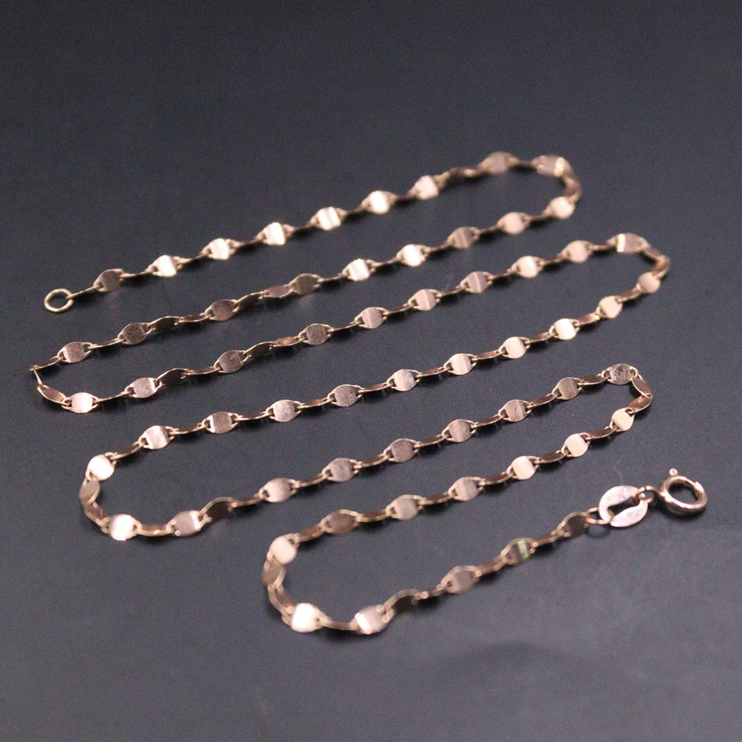 18k Pure Gold Necklace Genuine Rose Gold Women Fine 2mm Tiles Chains Hot Sale Matched For Any Pendant 18inchL Gift
18k Pure Gold Necklace Genuine Rose Gold Women Fine 2mm Tiles Chains Hot Sale Matched For Any Pendant 18inchL Gift