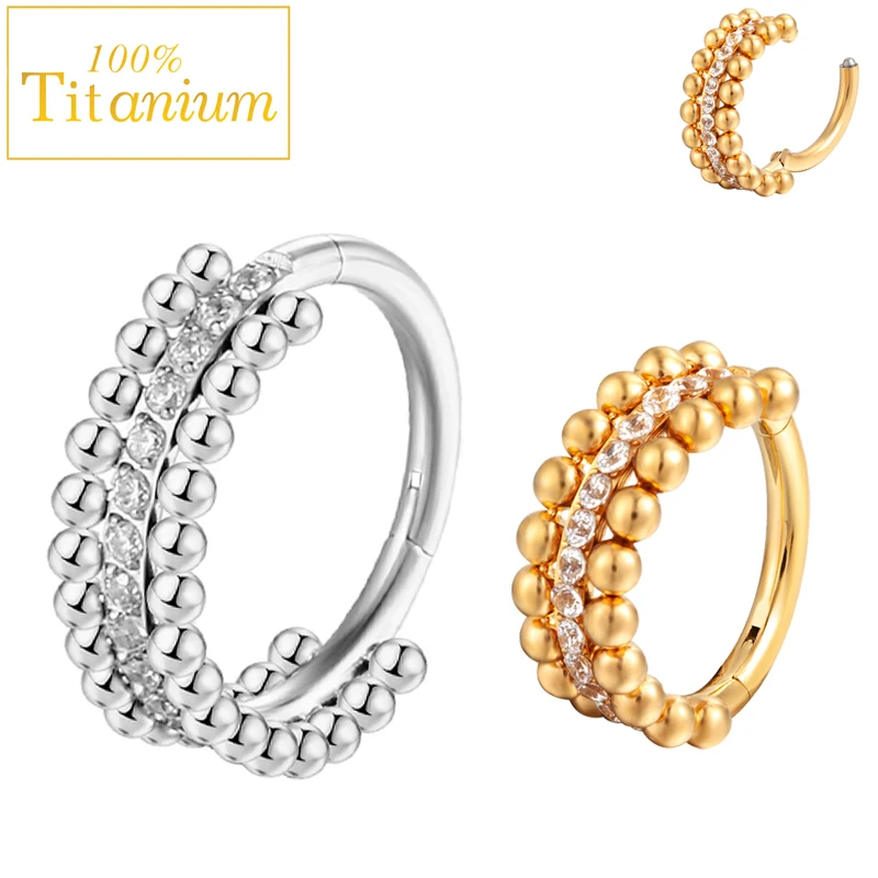 ASTM F136 Titanium Daith Helix Nose Ring Zircon Septum Piercing Hinged Segment Clicker Hoop Ear Cartilage Labret Earring Jewelry
ASTM F136 Titanium Daith Helix Nose Ring Zircon Septum Piercing Hinged Segment Clicker Hoop Ear Cartilage Labret Earring Jewelry