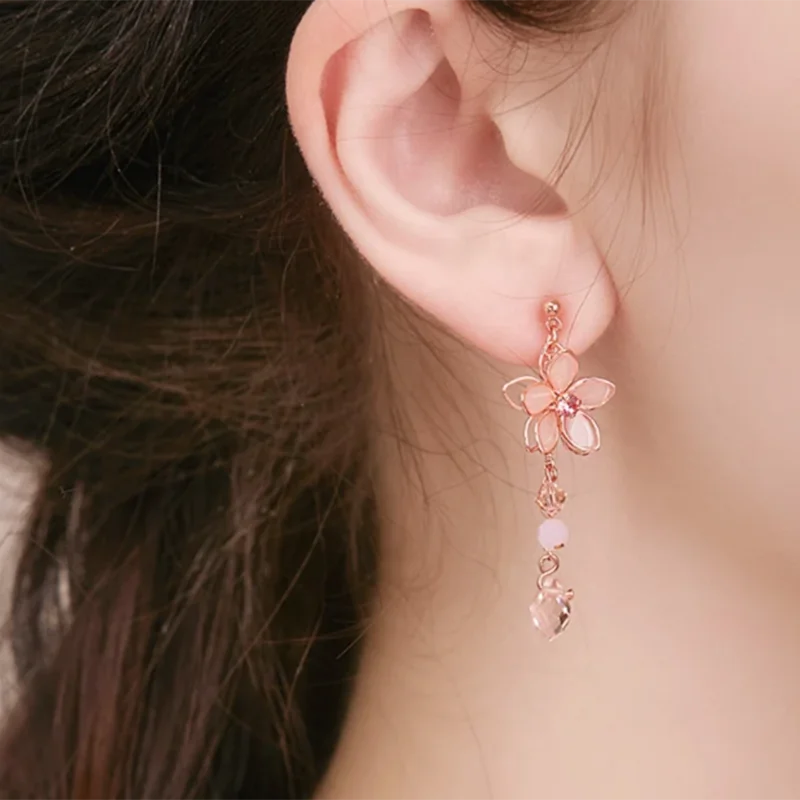 Non-Piercing SAKURA FLOWER DANGLE EARRINGS Japanese Kawaii Cute Pink Cherry Blossom Earrings Women'S Jewellery Valentine Gift
Non-Piercing SAKURA FLOWER DANGLE EARRINGS Japanese Kawaii Cute Pink Cherry Blossom Earrings Women'S Jewellery Valentine Gift