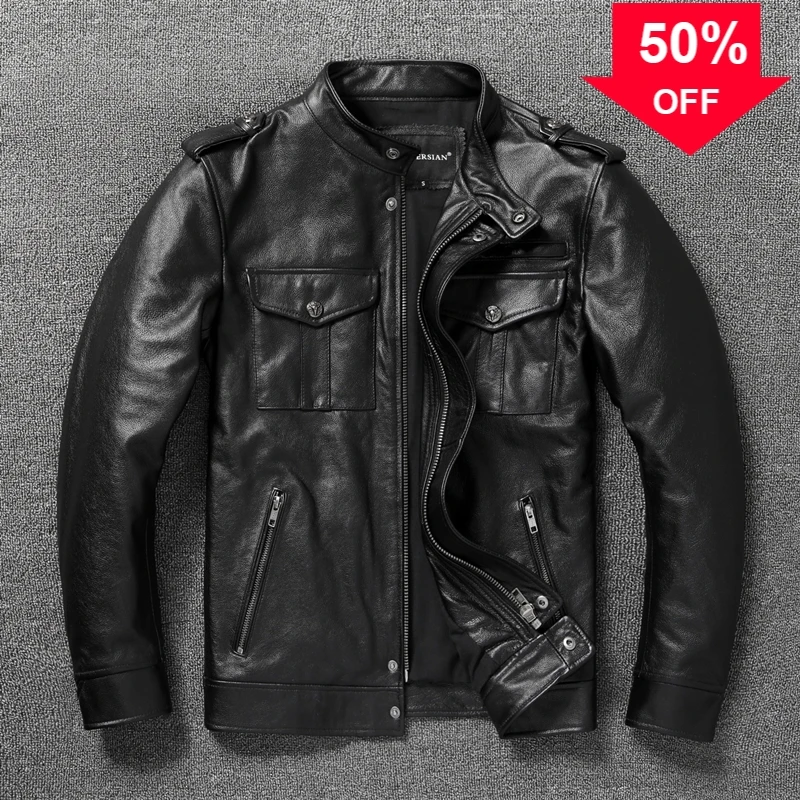 Men's Top Leather Slim Fit Short Autumn and Winter Leather Jacket 6XL Oversized Motorcycle Coat
Men's Top Leather Slim Fit Short Autumn and Winter Leather Jacket 6XL Oversized Motorcycle Coat
