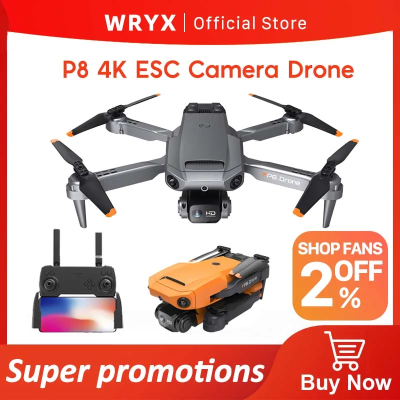 WRYX P8 Drone 8K With ESC HD Dual Camera 5G Wifi FPV Dron 360 Full Obstacle Avoidance Optical Flow Hover Foldable Quadcopter Toy
WRYX P8 Drone 8K With ESC HD Dual Camera 5G Wifi FPV Dron 360 Full Obstacle Avoidance Optical Flow Hover Foldable Quadcopter Toy