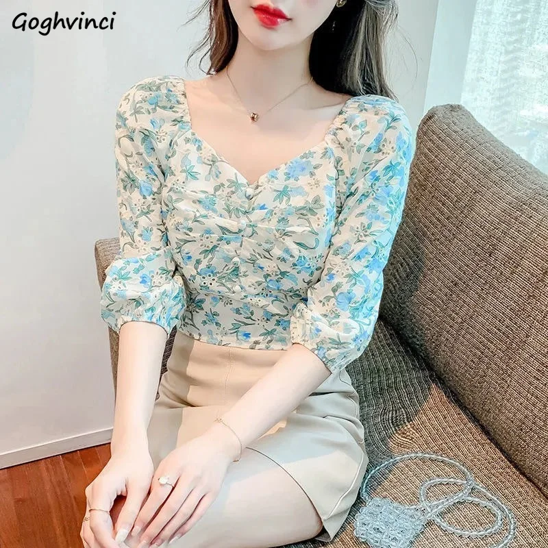Summer Sweet Mori Girl Style Blouses Women Floral Design Slim Cropped Retro Temper Elegant Ulzzang Stylish Camisas De Mujer Ins
Summer Sweet Mori Girl Style Blouses Women Floral Design Slim Cropped Retro Temper Elegant Ulzzang Stylish Camisas De Mujer Ins