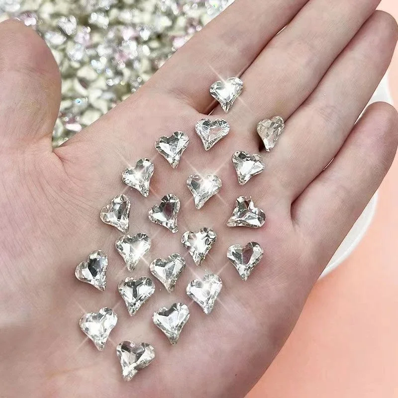 10pcs Heart Nail Art Rhinestones Charms Glitter Aurora Crystal Gems Jewelry Nail Decorations DIY Accessories Ornament Supplies
10pcs Heart Nail Art Rhinestones Charms Glitter Aurora Crystal Gems Jewelry Nail Decorations DIY Accessories Ornament Supplies