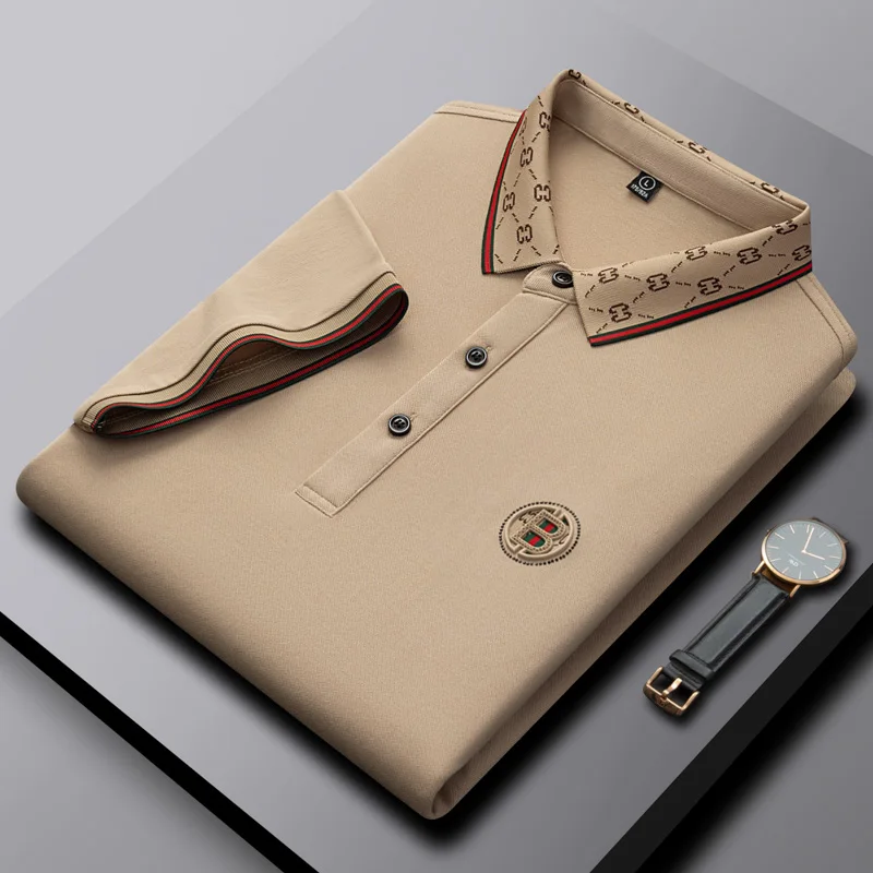 Summer And Autumn New Handsome Embroidered Polo Shirt Men's Short Sleeve Silky Cotton Breathable T-shirt Luxury Fashion Trend
Summer And Autumn New Handsome Embroidered Polo Shirt Men's Short Sleeve Silky Cotton Breathable T-shirt Luxury Fashion Trend