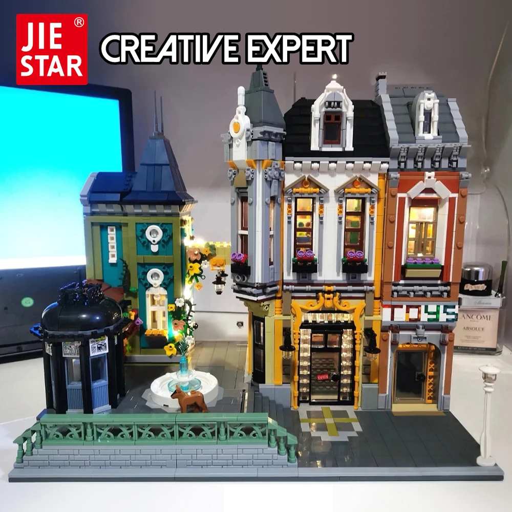 

89112 JIESTAR Creative Expert City Street View Afol Toy Store Moc Bricks Modular House Building Blocks Model Toy Assembly Square