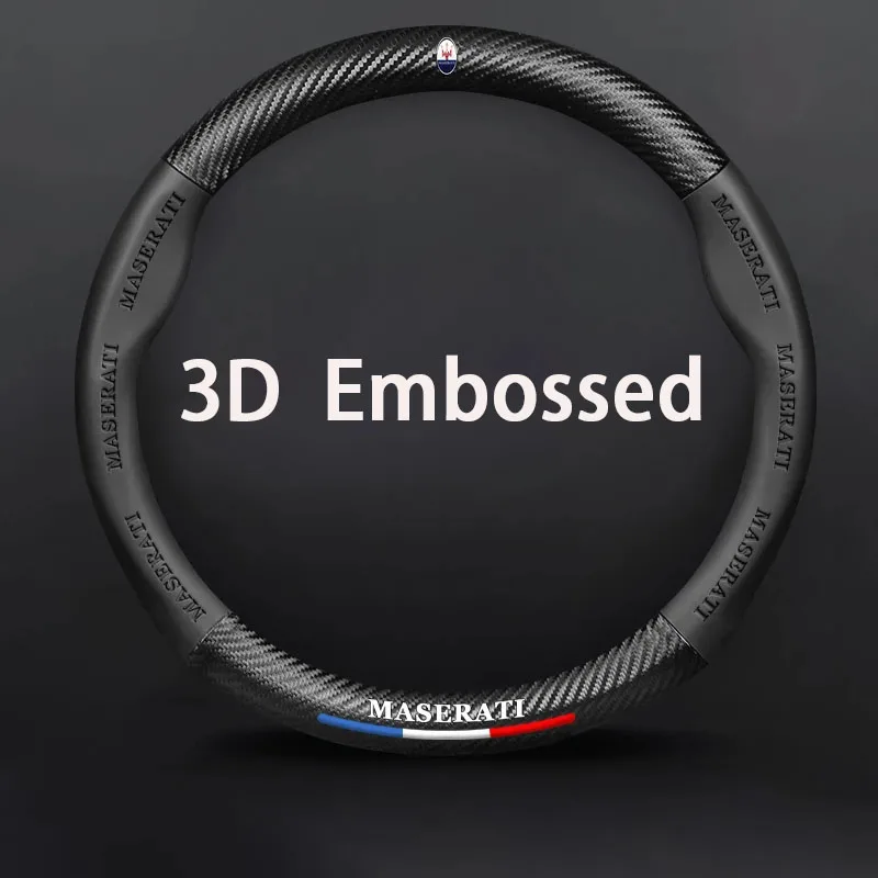 Car Logo Steering Wheel Cover Carbon Fiber Non-slip 3D Embossing For Maserati Ghibli Reloj Levante Granturismo Quattroporte Ropa
Car Logo Steering Wheel Cover Carbon Fiber Non-slip 3D Embossing For Maserati Ghibli Reloj Levante Granturismo Quattroporte Ropa
