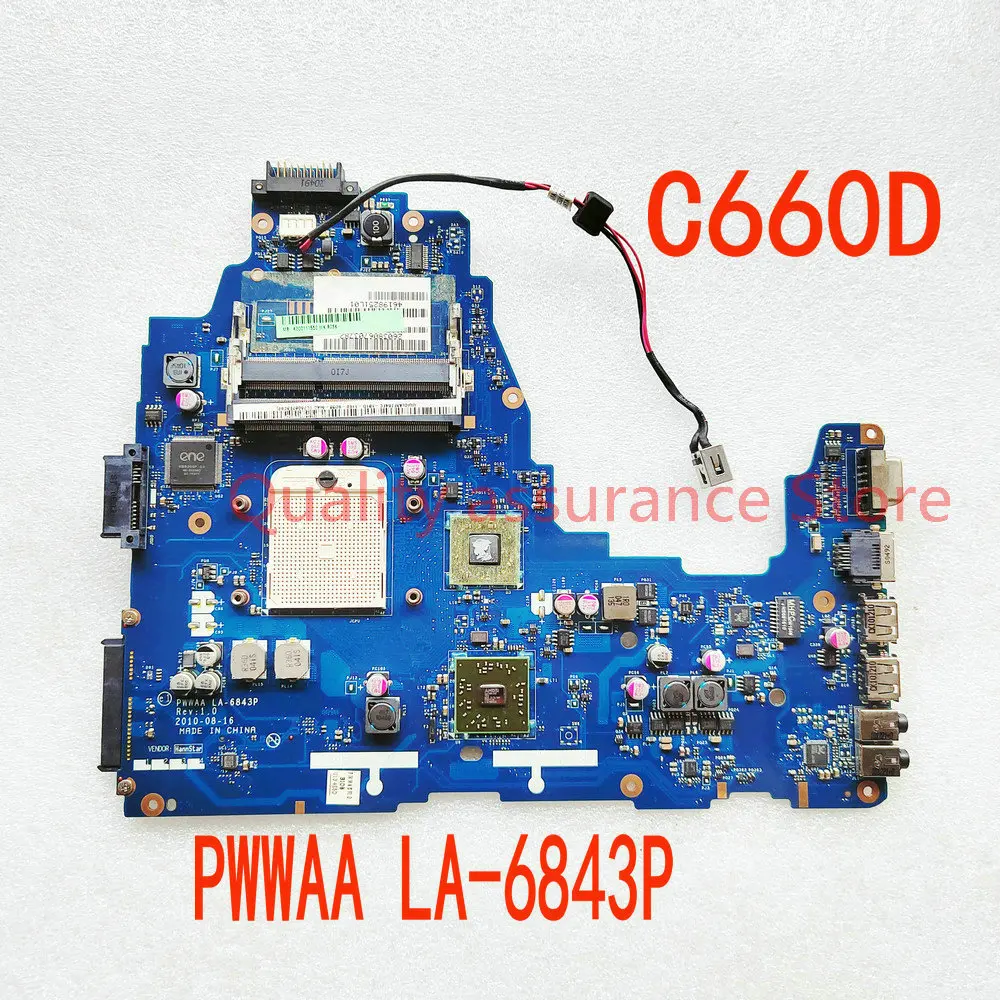PWWAA LA-6843P For Toshiba Satellite C660D Laptop Motherboard LA-6843P Mainboard DDR3 100% Tested
PWWAA LA-6843P For Toshiba Satellite C660D Laptop Motherboard LA-6843P Mainboard DDR3 100% Tested