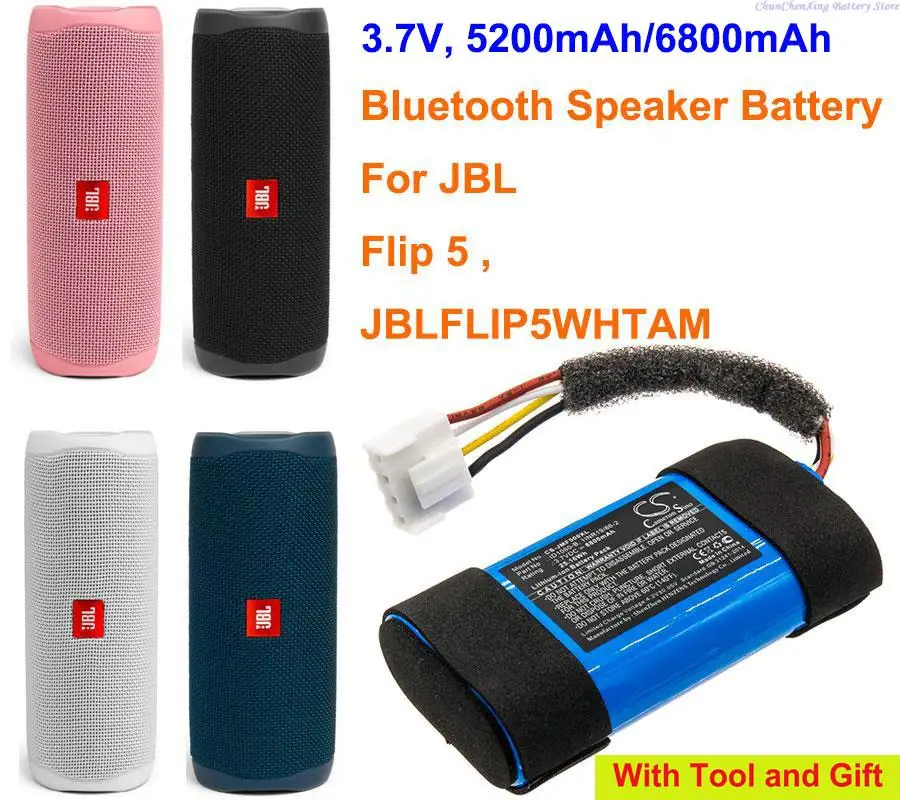 Cameron Sino 5200mAh/6800mAh Speaker Battery 1INR19/66-2, ID1060-B for JBL Flip 5, JBLFLIP5WHTAM
Cameron Sino 5200mAh/6800mAh Speaker Battery 1INR19/66-2, ID1060-B for JBL Flip 5, JBLFLIP5WHTAM