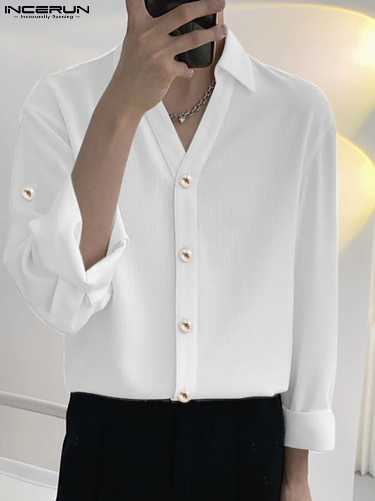 Fashion Men Shirt Solid Color Lapel Long Sleeve Loose Button Casual Men Clothing Streetwear 2023 Leisure Shirts INCERUN S-5XL
Fashion Men Shirt Solid Color Lapel Long Sleeve Loose Button Casual Men Clothing Streetwear 2023 Leisure Shirts INCERUN S-5XL