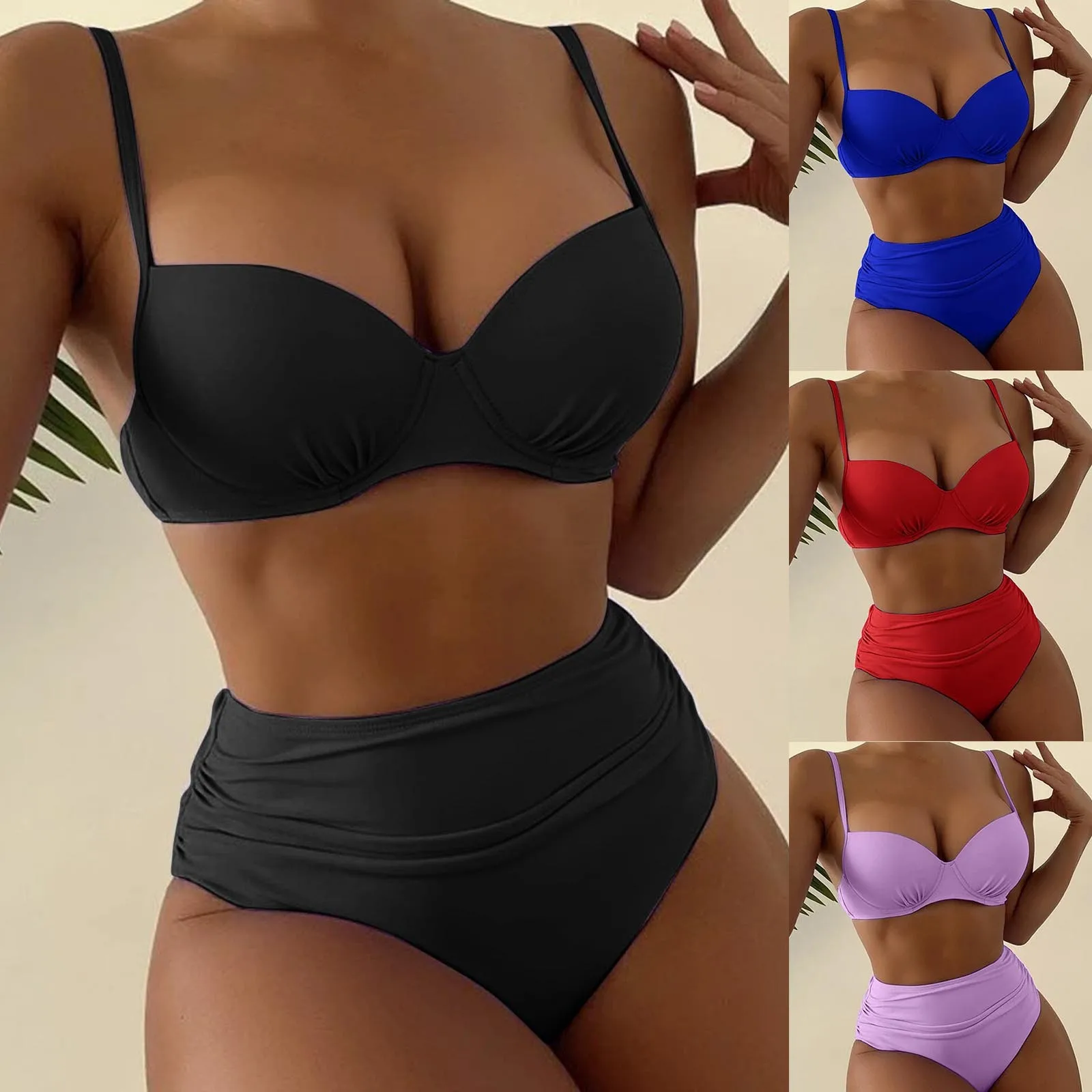 Женский винтажный купальник из двух предметов, комплект бикини в стиле ретро с лямкой на шее, рюшами, высокой талией и принтом подсолнухов
Женский винтажный купальник из двух предметов, комплект бикини в стиле ретро с лямкой на шее, рюшами, высокой талией и принтом подсолнухов