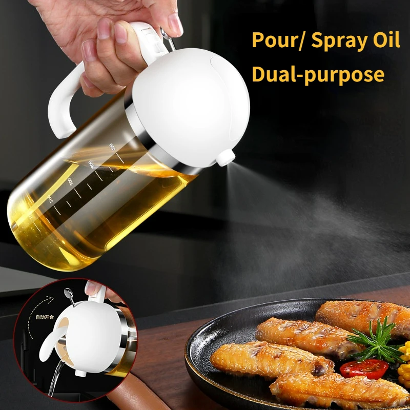 Dual-Purpose Olive Oil Spray Pouring Bottle Vinegar Oil Dispenser Bottle for Cooking Baking BBQ 500ml Oil Spritzer Sprayer
Dual-Purpose Olive Oil Spray Pouring Bottle Vinegar Oil Dispenser Bottle for Cooking Baking BBQ 500ml Oil Spritzer Sprayer