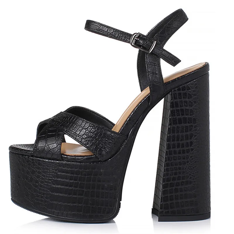 ENMAYER 2022 newest women sandals quality genuine leather shoes buckle sexy thick heel platform sandals ladies party prom shoes
ENMAYER 2022 newest women sandals quality genuine leather shoes buckle sexy thick heel platform sandals ladies party prom shoes