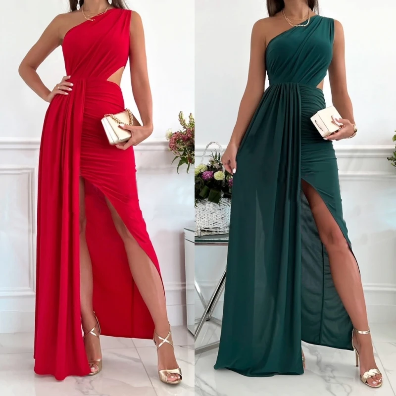 Women's Summer Sleeveless Slanted Shoulder Hollow Air Quality Slit Dress Vintage Dress Bandage Dress Dresses
Women's Summer Sleeveless Slanted Shoulder Hollow Air Quality Slit Dress Vintage Dress Bandage Dress Dresses