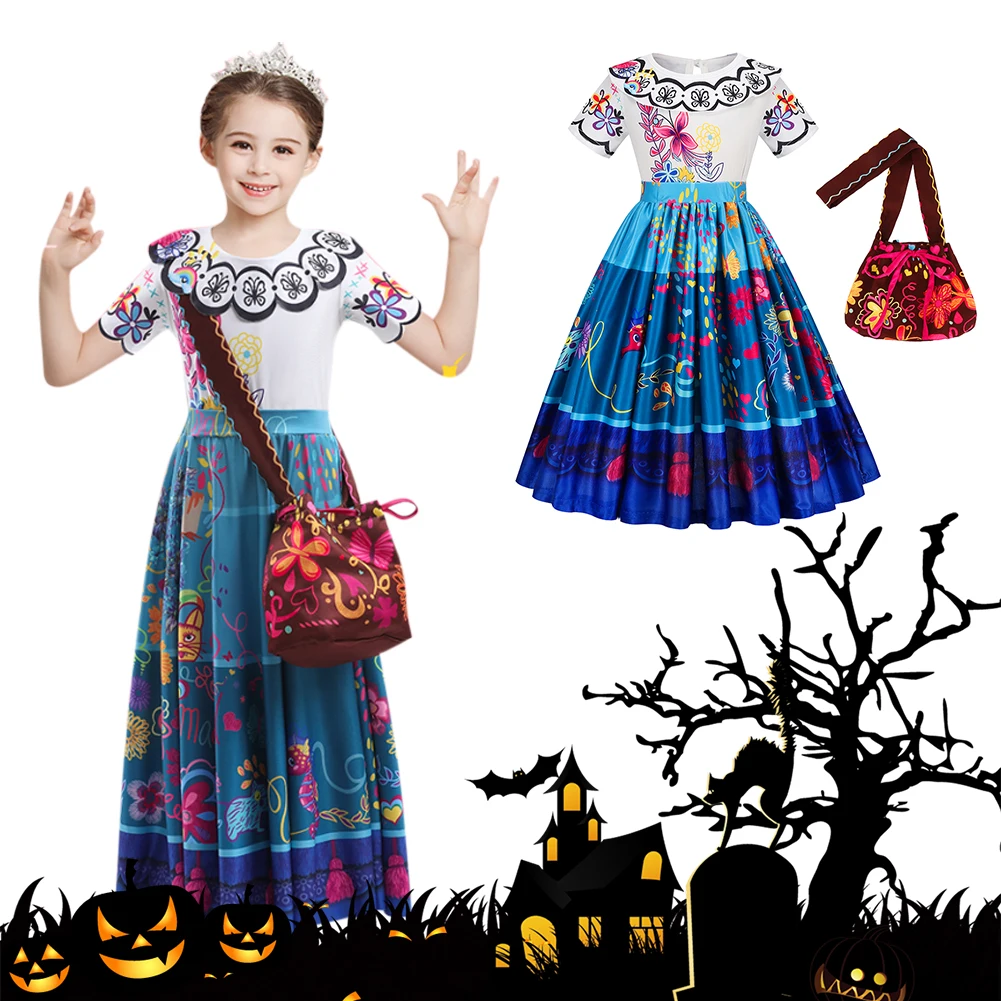 Encanto Dress for Kids Mirabel Cosplay Costume with Messenger Bag Halloween Costume Girls Dress Carnival Party Birthday for 3-9
Encanto Dress for Kids Mirabel Cosplay Costume with Messenger Bag Halloween Costume Girls Dress Carnival Party Birthday for 3-9