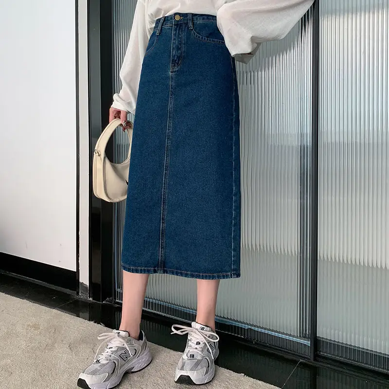 Denim Skirts Women A-line High Waist Solid Midi Skirt Casual Loose Korean Trendy Streetwear All-match Vintage Retro Teens Chic
Denim Skirts Women A-line High Waist Solid Midi Skirt Casual Loose Korean Trendy Streetwear All-match Vintage Retro Teens Chic