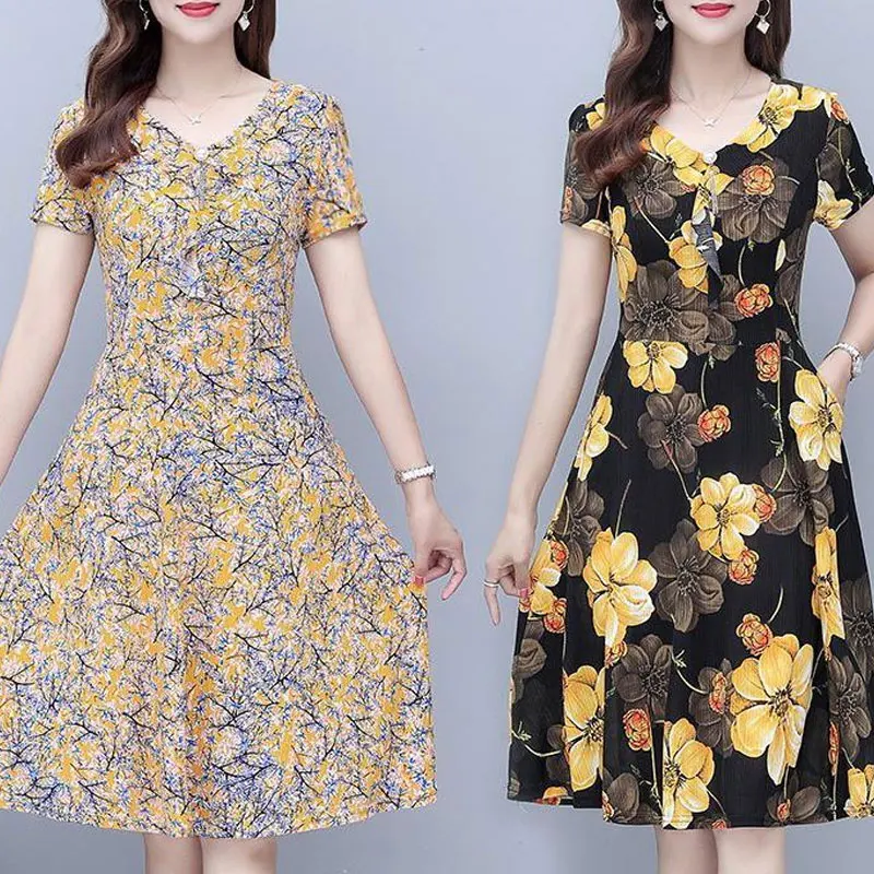Stylish Broken Flowers Midi Dress Women's Casual Ruffles Spliced 2023 Summer V-Neck Three-dimensional Decoration A-Line Dresses
Stylish Broken Flowers Midi Dress Women's Casual Ruffles Spliced 2023 Summer V-Neck Three-dimensional Decoration A-Line Dresses