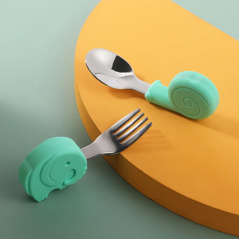 Baby Tableware Set Children Utensil Stainless Steel Toddler Dinnerware Elephant and Snail Food Feeding Spoon Fork
Baby Tableware Set Children Utensil Stainless Steel Toddler Dinnerware Elephant and Snail Food Feeding Spoon Fork