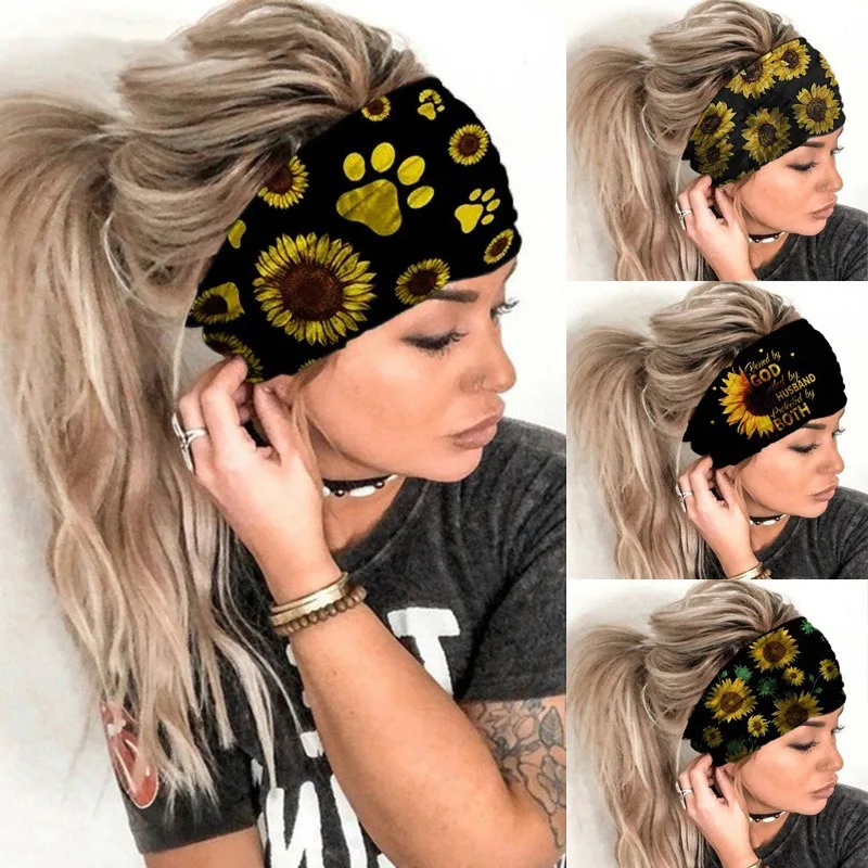 New Sunflower Sunflower Print Elastic Wide Edge Headband Pastoral Sports Yoga Headband Hair Accessories Women hair bands
New Sunflower Sunflower Print Elastic Wide Edge Headband Pastoral Sports Yoga Headband Hair Accessories Women hair bands