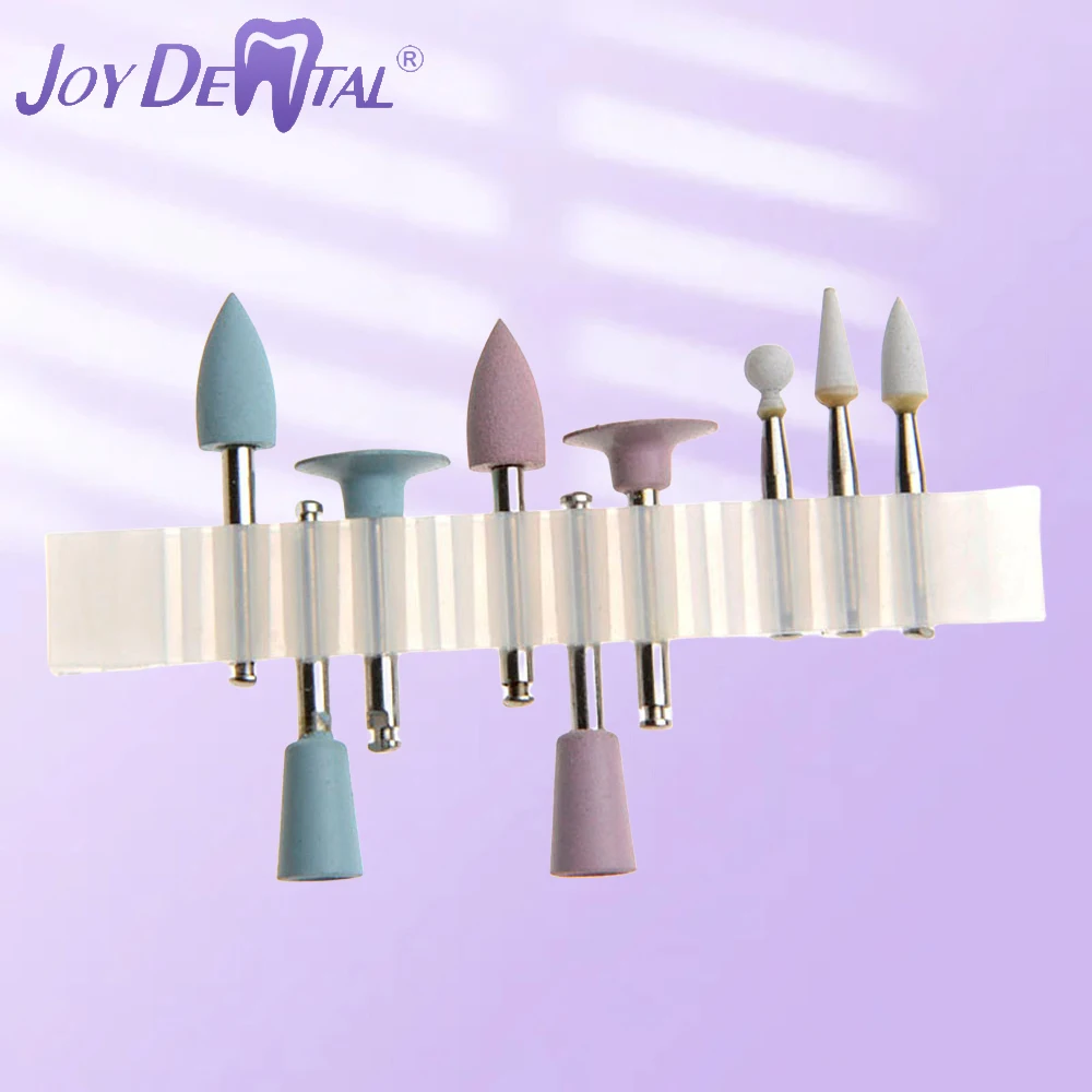 JOY DENTAL Composite Polishing Kit Fit for Low Speed Handpiece Total 3 Ceramic Polishers And 6 Silicone Rubber Polishers 
JOY DENTAL Composite Polishing Kit Fit for Low Speed Handpiece Total 3 Ceramic Polishers And 6 Silicone Rubber Polishers