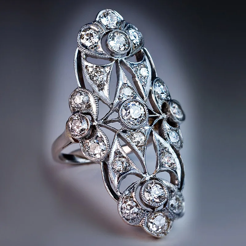 Hyperbole Cocktail Party Ring for Women Bling Cubic Zirconia Elegant Lady Accessories Beauty Pattern Design Jewelry
Hyperbole Cocktail Party Ring for Women Bling Cubic Zirconia Elegant Lady Accessories Beauty Pattern Design Jewelry