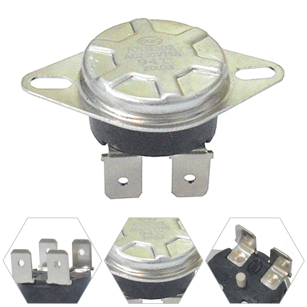 Bimetal Temperature Switch Control Sensor KSD302 Temperature Switch Control 94℃ Rated Thermostat AC 15A 250V Thermostat Sensor
Bimetal Temperature Switch Control Sensor KSD302 Temperature Switch Control 94℃ Rated Thermostat AC 15A 250V Thermostat Sensor