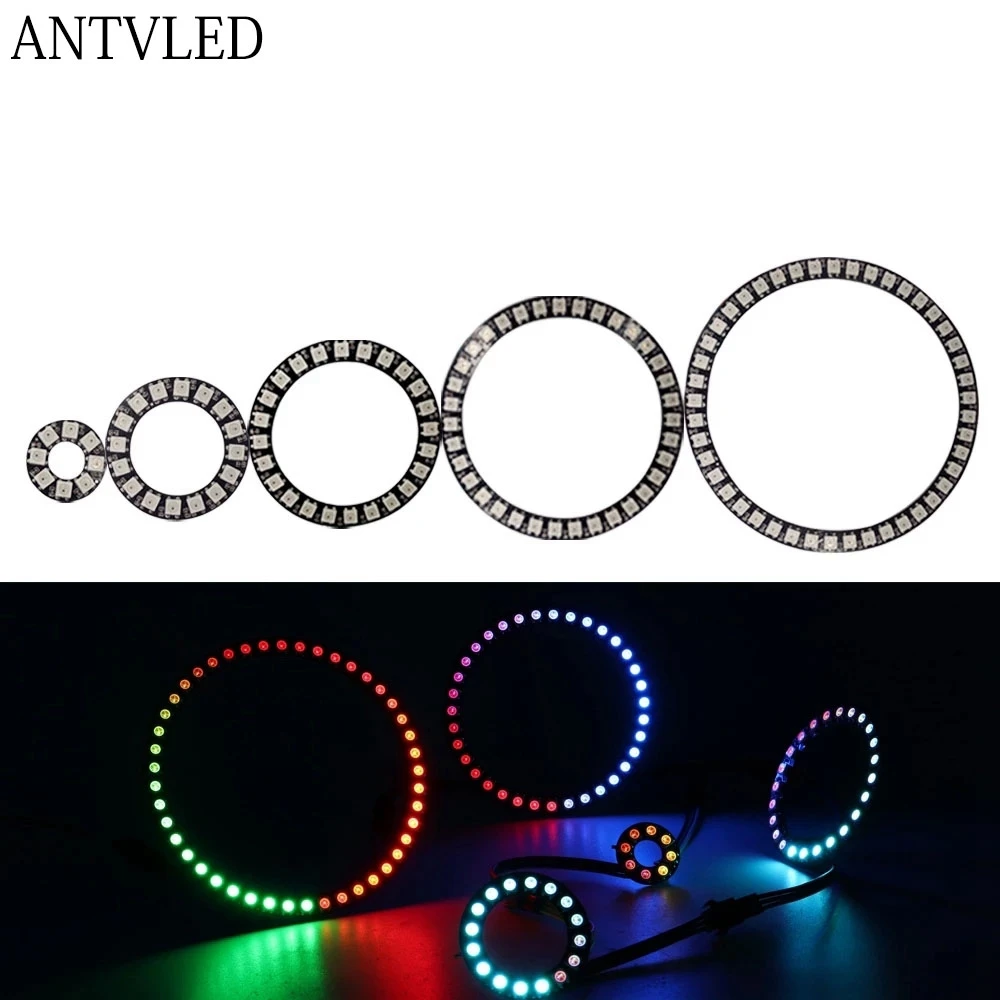 DC5V WS2812B LED Pixel Individually Addressable Ring 8/16/24/35/45Leds WS2812 Built-in IC Full Color Circle Led Modules Light
DC5V WS2812B LED Pixel Individually Addressable Ring 8/16/24/35/45Leds WS2812 Built-in IC Full Color Circle Led Modules Light