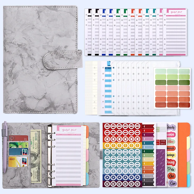 A6 PU Leather Marbled Notebook Binder Budget Planner Organizer 6 Ring Binder Cover Binder Pockets School Supplies Journal Diary
A6 PU Leather Marbled Notebook Binder Budget Planner Organizer 6 Ring Binder Cover Binder Pockets School Supplies Journal Diary