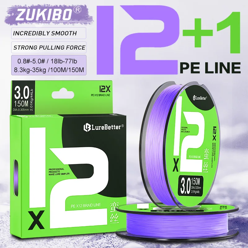 ZUKIBO 12+1 Strands Braided Fishing Line Abrasion Resistant Braided Line Extremely Thin, Smooth, Long Casting Line for Saltwater
ZUKIBO 12+1 Strands Braided Fishing Line Abrasion Resistant Braided Line Extremely Thin, Smooth, Long Casting Line for Saltwater