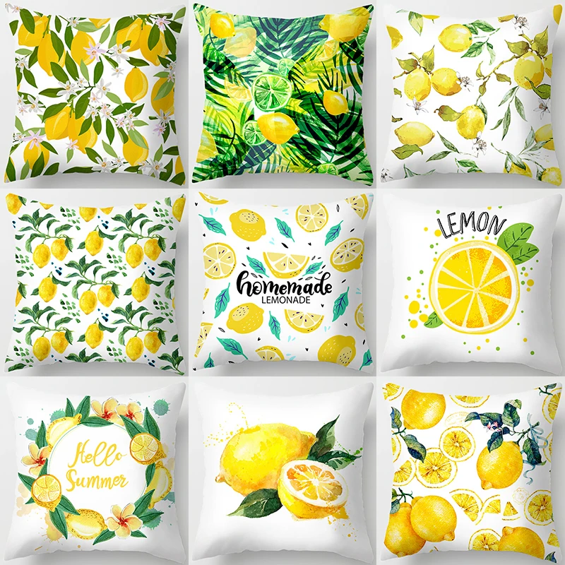 Home Decor Yellow Lemon Pattern Summer Polyester Cushion Cover Throw Pillow Sofa Decor Pillowcase funda de almohada 
Home Decor Yellow Lemon Pattern Summer Polyester Cushion Cover Throw Pillow Sofa Decor Pillowcase funda de almohada