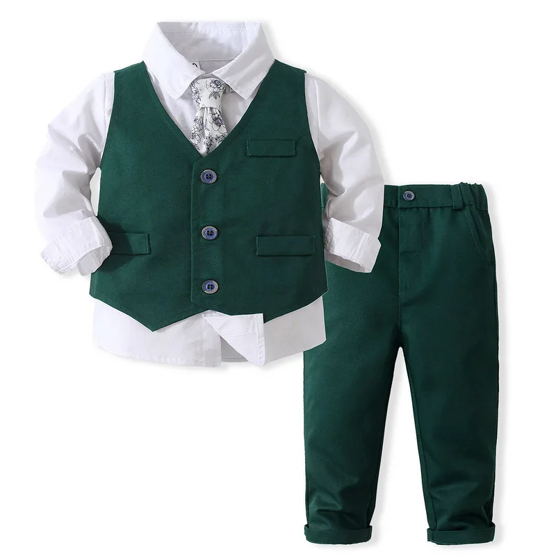 Boys Suits Blazers Clothes Suits For Wedding Formal Party Striped Baby Vest Shirt Pants Kids Boy Outerwear Clothing Set 
Boys Suits Blazers Clothes Suits For Wedding Formal Party Striped Baby Vest Shirt Pants Kids Boy Outerwear Clothing Set