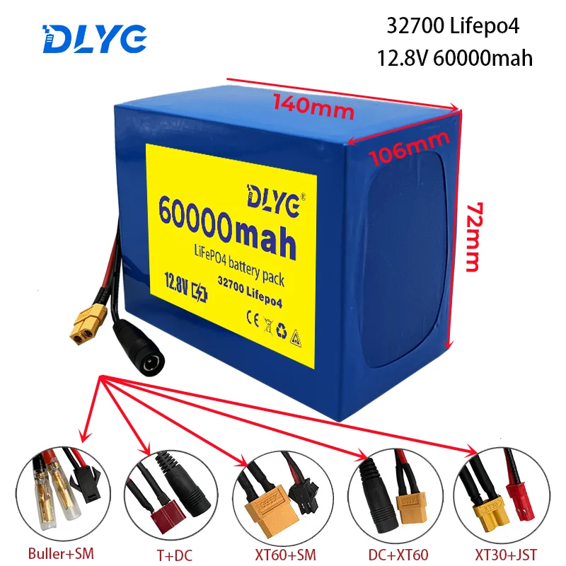 32700 LiFePO4 Battery12.8V 4S3P 60AH 40A 100A Balanced BMS for Uninterruptible Power Supply,Solar Light,Monitoring,Electric Boat
32700 LiFePO4 Battery12.8V 4S3P 60AH 40A 100A Balanced BMS for Uninterruptible Power Supply,Solar Light,Monitoring,Electric Boat
