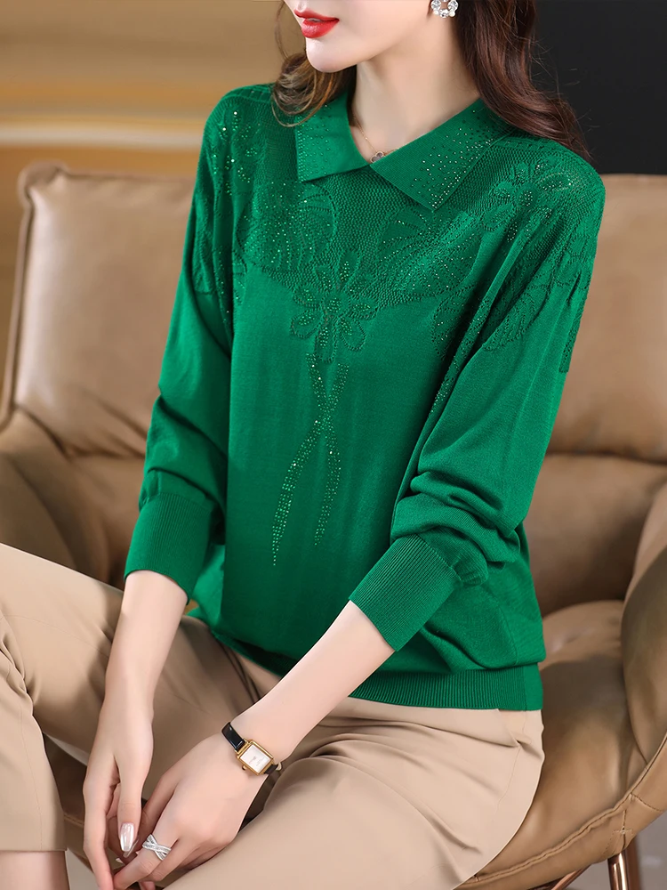 Sweater Collar Women Fashion Sleeve Pullover Korean Sweaters Clothing Knitwears Spring Down Femme Turn Long Woman
Sweater Collar Women Fashion Sleeve Pullover Korean Sweaters Clothing Knitwears Spring Down Femme Turn Long Woman