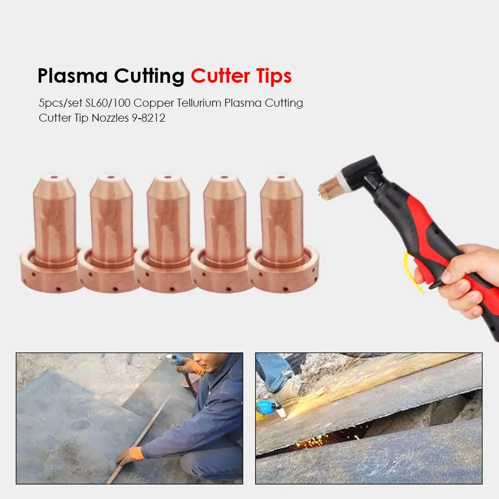5pcs/set SL60/100 Plasma Cutting Cutter Tip for Thermal Dynamics 9-8212 Nozzle Suitable for Metal Cutting Thickness 1 ~ 50
5pcs/set SL60/100 Plasma Cutting Cutter Tip for Thermal Dynamics 9-8212 Nozzle Suitable for Metal Cutting Thickness 1 ~ 50