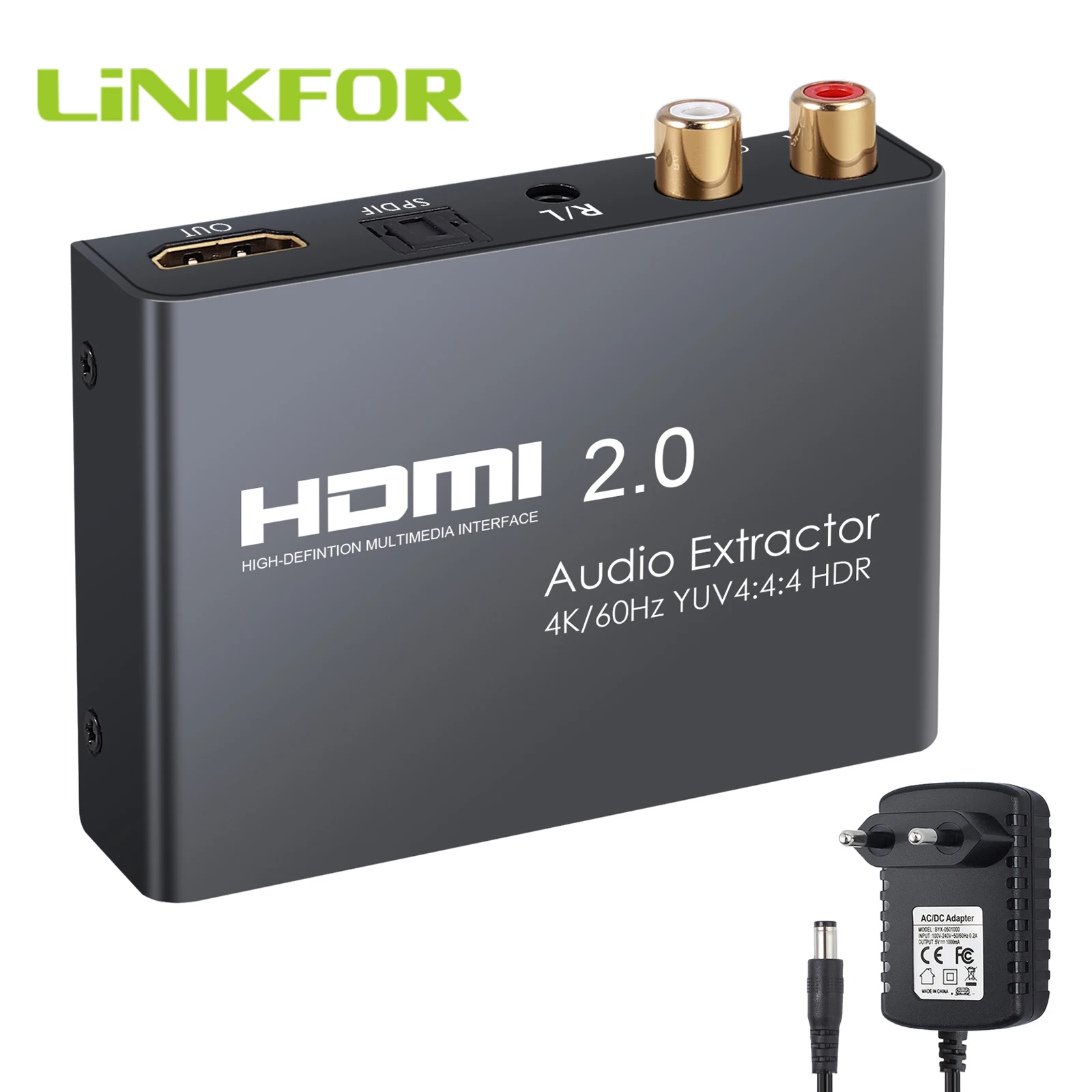 LiNKFOR HDMI-совместимый 2,0 аудио экстрактор с поддержкой 4K 60 Гц YUV 4:4:4 HDR в оптический TOSLINK SPDIF ARC аудио конвертер адаптер
LiNKFOR HDMI-совместимый 2,0 аудио экстрактор с поддержкой 4K 60 Гц YUV 4:4:4 HDR в оптический TOSLINK SPDIF ARC аудио конвертер адаптер